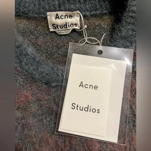 BNWT Acne Studios Nikos Mohair Sweater in Mineral Blue Large/ XL - Picture 11 of 13